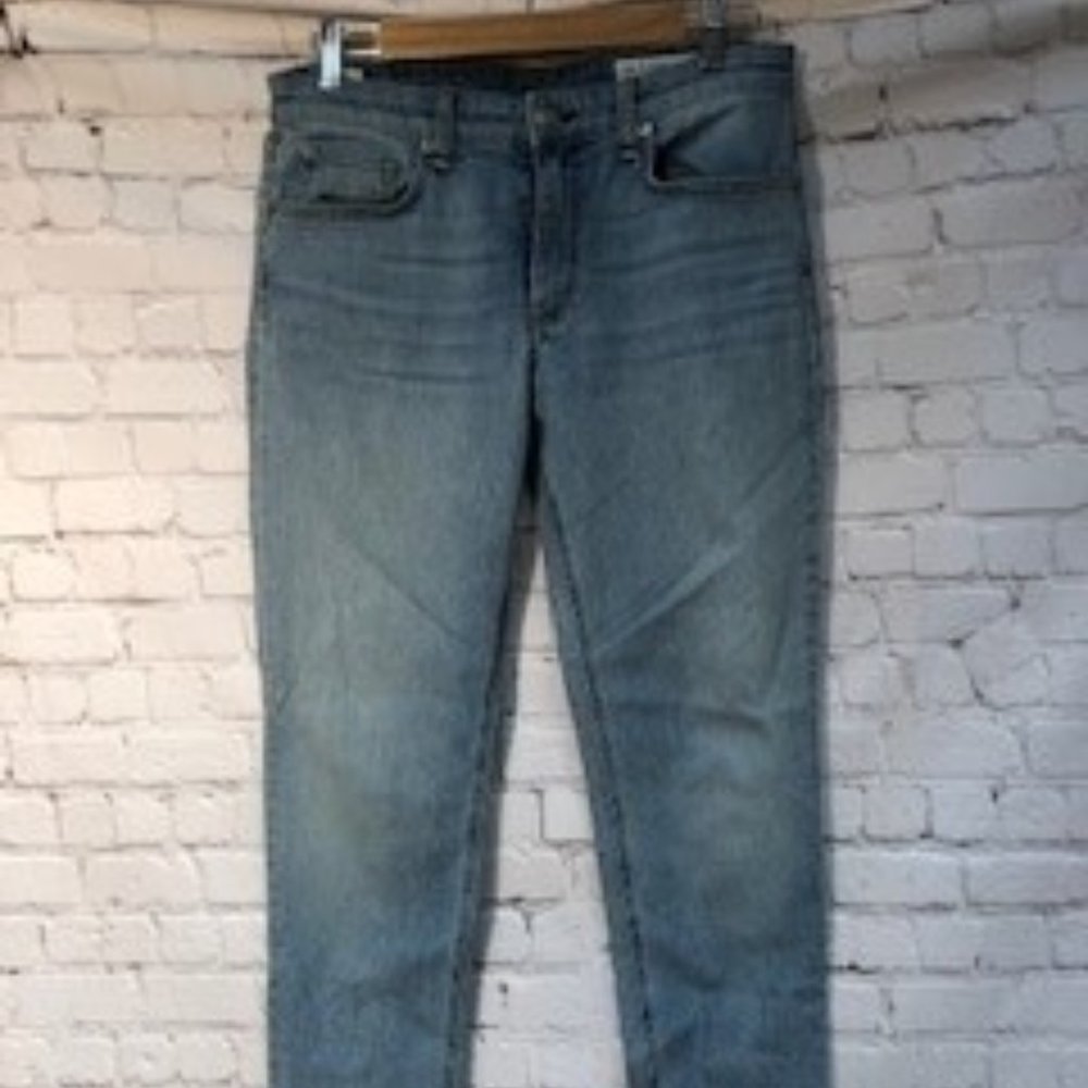 Rag and Bone light wash skinny ankle jeans